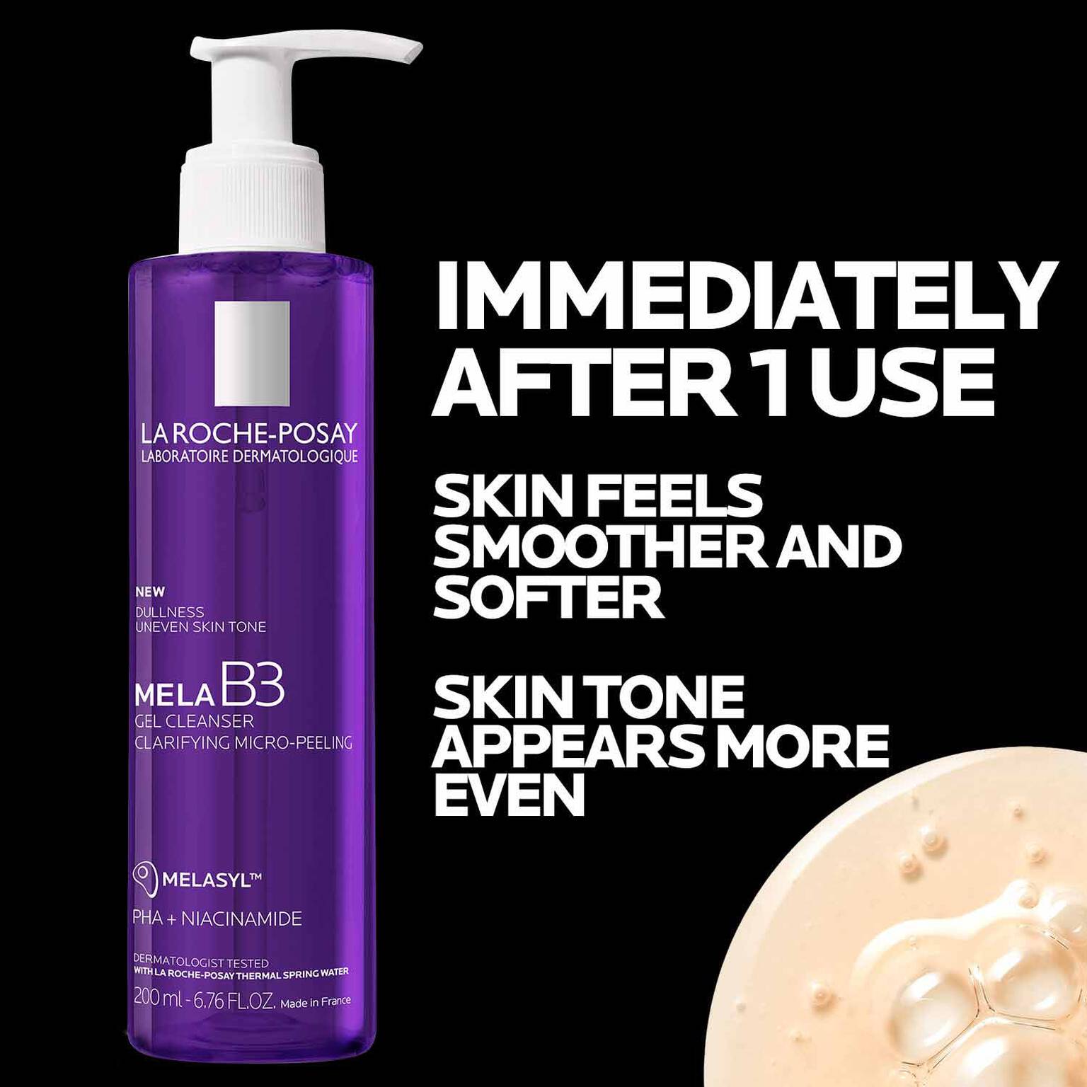 mela-b3-facial-gel-cleanser-with-melasyltm-niacinamide-m7 4_LaRochePosay-Product-MelaB3-MelaB3Cleanser-200ml-03337875890069-Benefits.jpg