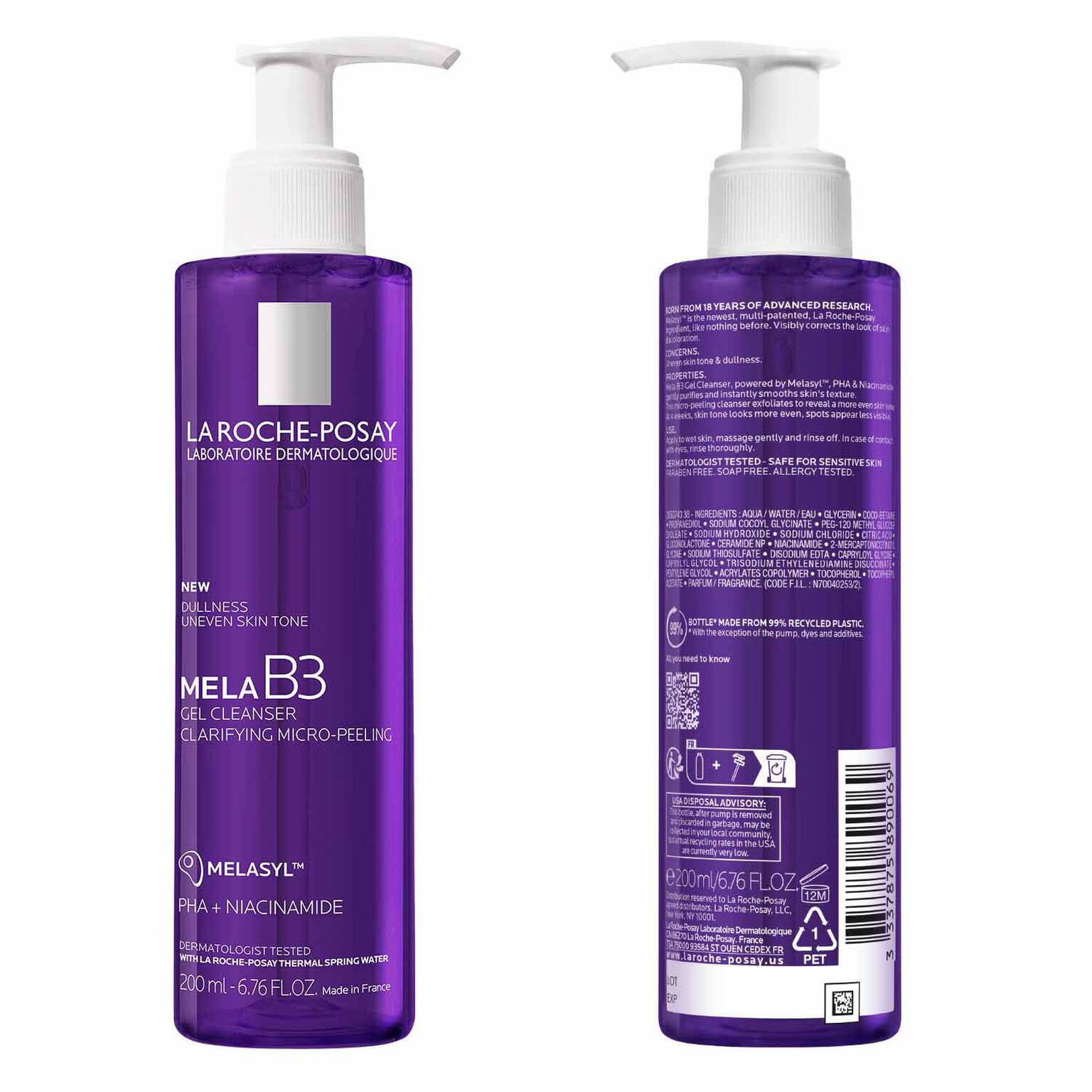mela-b3-facial-gel-cleanser-with-melasyltm-niacinamide-m7 7_LaRochePosay-Product-MelaB3-MelaB3Cleanser-200ml-03337875890069-Back Packshot_REV.jpg