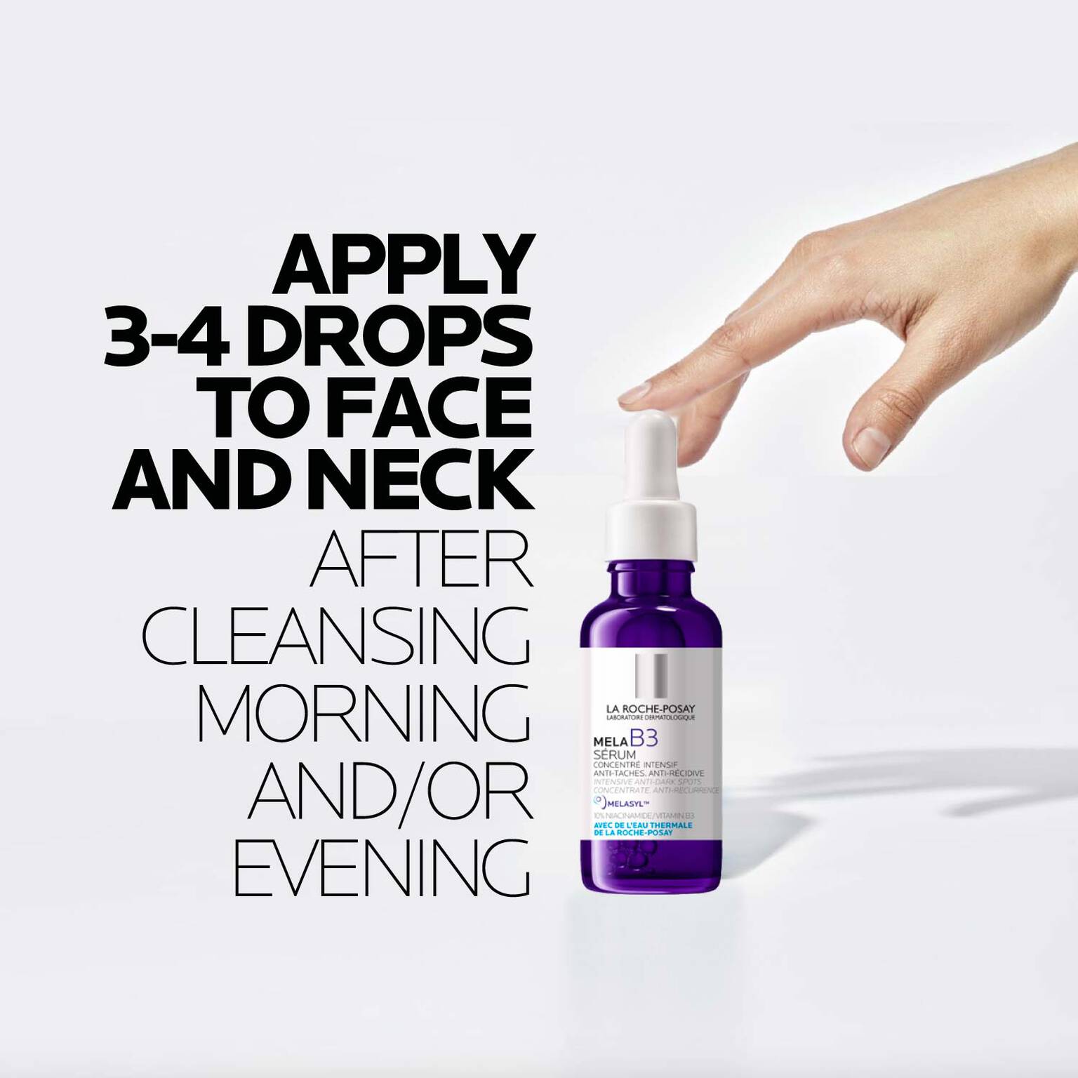 mela-b3-dark-spot-serum-with-melasyltm-niacinamide-o4 LaRochePosay-Product-MelaB3-MelaB3Serum-30ml-03337875890021-HowTo-REV.jpg